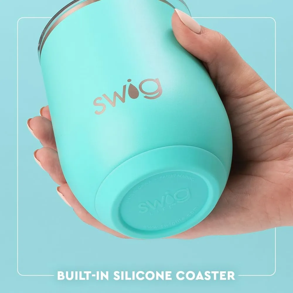 Swig Life 12oz Wine Tumbler with Lid, Stainless Steel, Dishwasher Safe, Portable, Triple Insulated Wine Tumbler (Chicks Dig It)