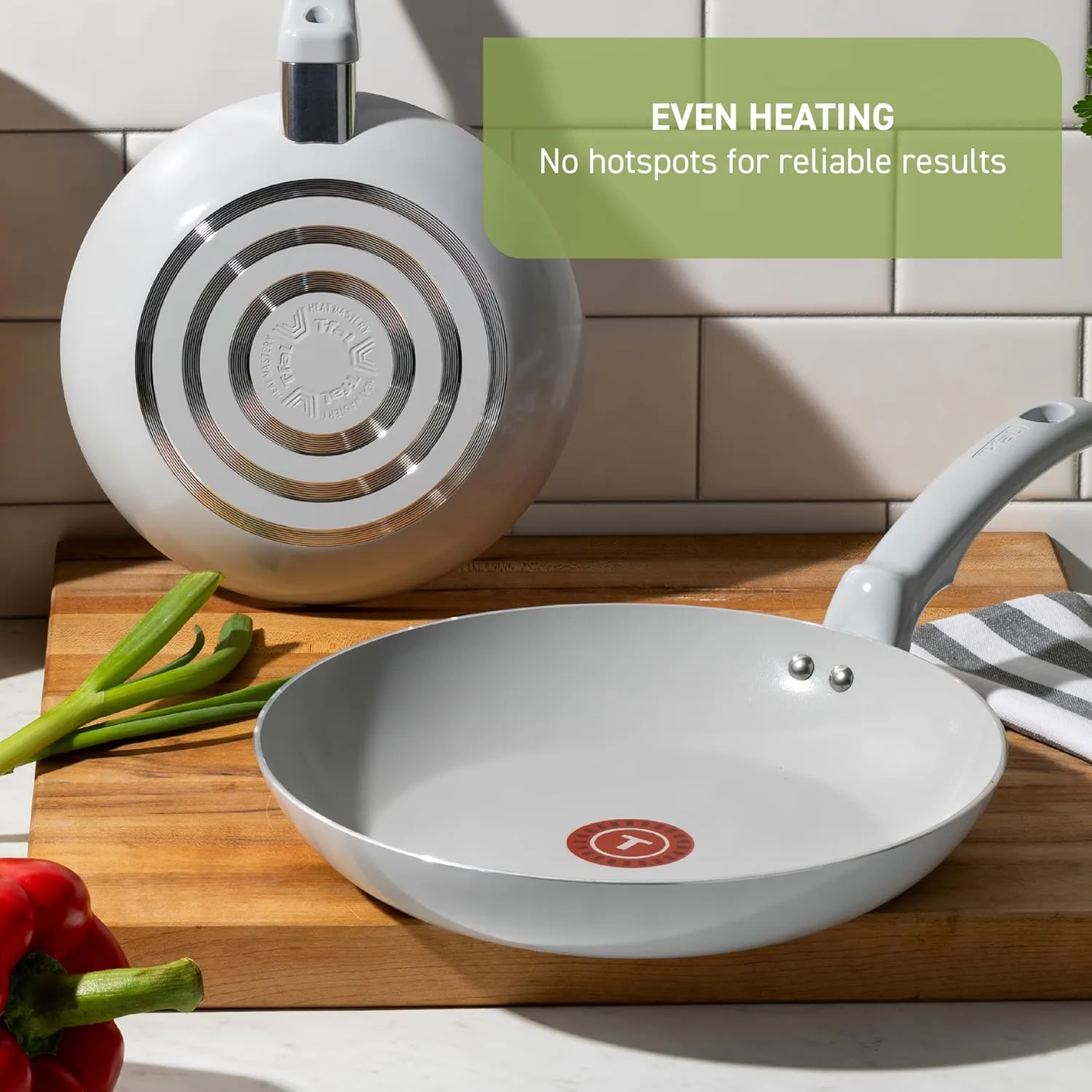T-Fal Refresh Ceramic Nonstick Cookware Set, 20-Piece, Made without PFOA and PTFE, Oven and Broiler Safe up to 350°F, Includes Stockpot, Griddle, Frying Pans, and Utensils, Pots and Pans, Dusty Rose