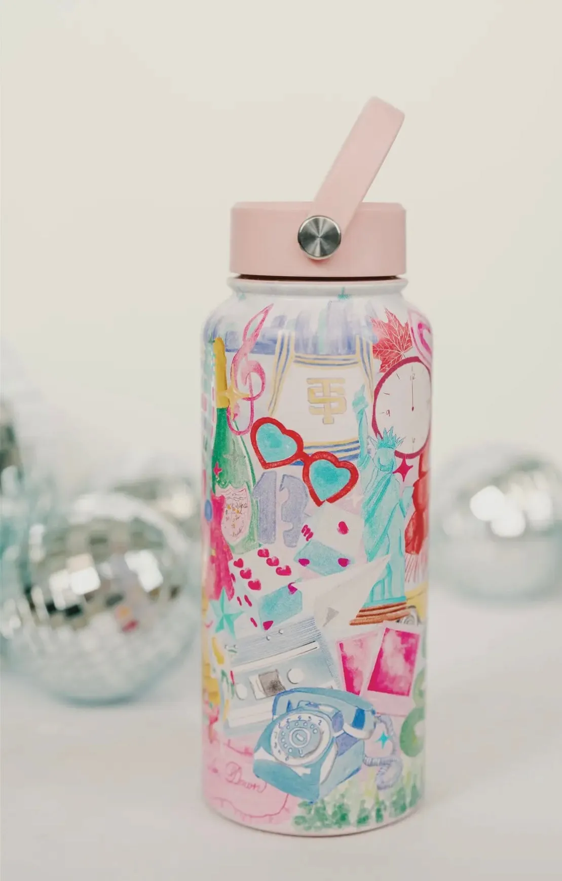 Taylor Swift 32 oz Watercolor Insulated Water Bottle