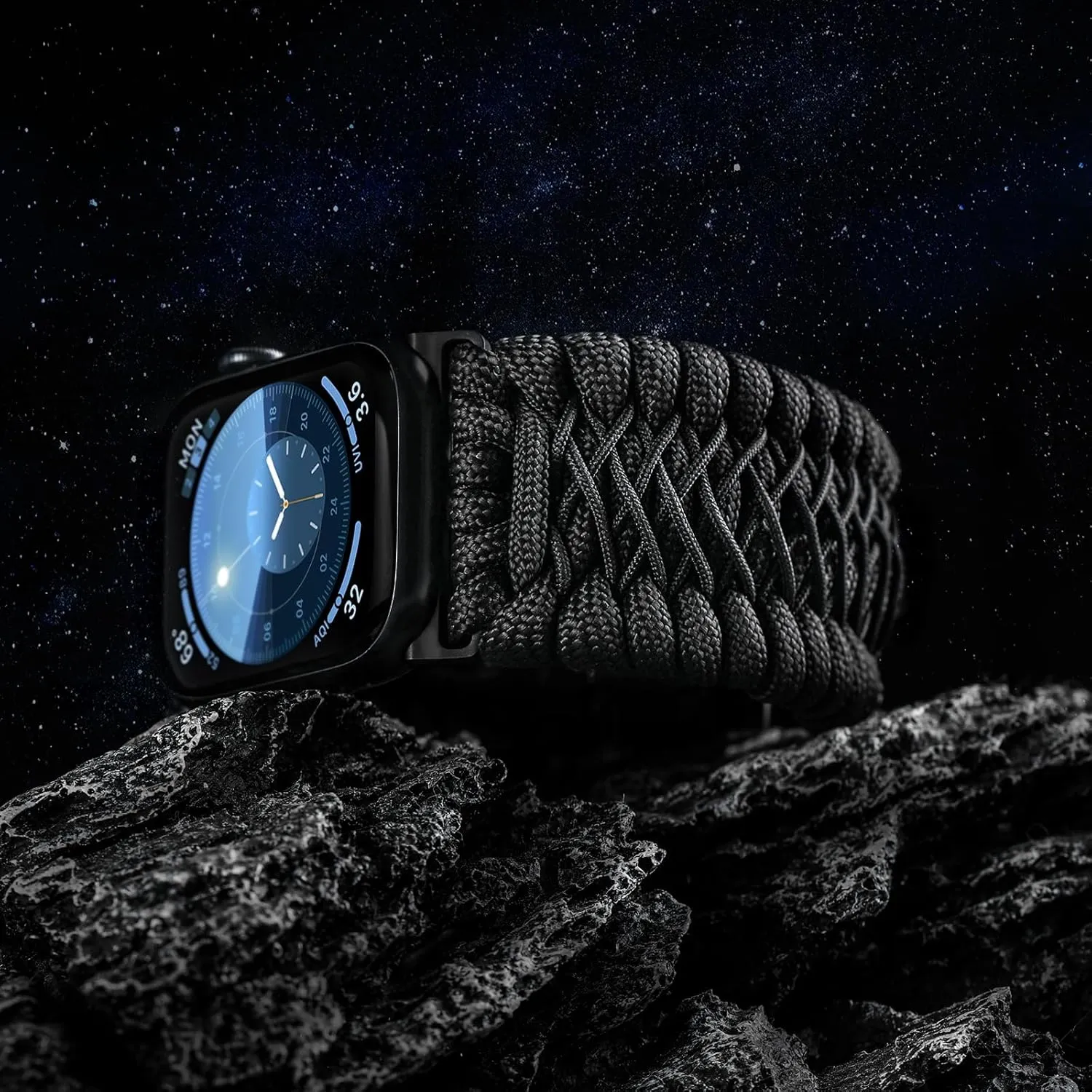 Tefeca Titan Series Paracord Band Compatible with Apple Watch Ultra 2/49mm, Series 10/46mm, 9/8/7/45mm, SE2/SE/6/5/4/44mm, and 3/2/1/42mm