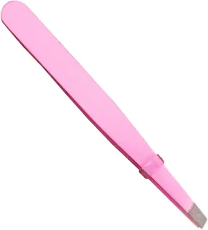 TEMKIN Eyebrow Tweezers 1PC Black Pink Color Eyebrow Tweezers Hair Beauty Slanted Puller Stainless Steel Eye Brow Trimmer Hair Removal Cosmetic Tool (Color : 01) Tweezers (Color : 1)