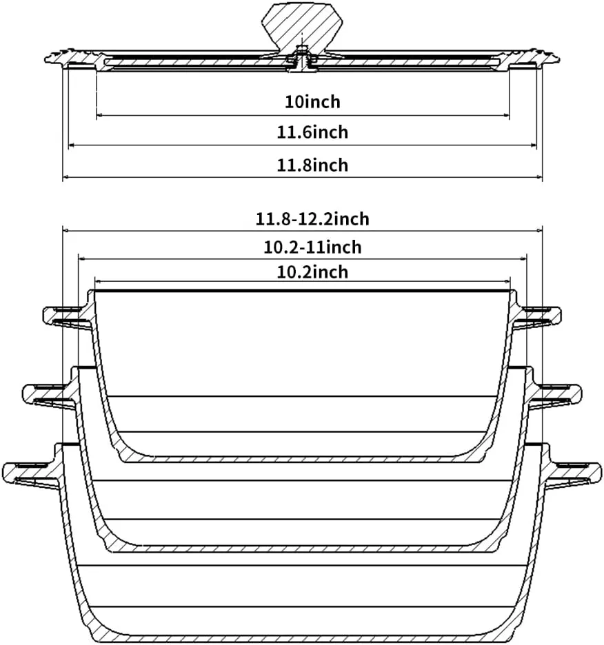 Tempered Strainer Lid for Stockpot Pot Pasta Pot Soup Pot with Heat Resistant Silicone Rim Glass Universal Pan Lids Pour Spout Water Oil Microwave Safe Fit 6.5-7-7.5-8 inch and 10-10.5-11-11.5-12 inch