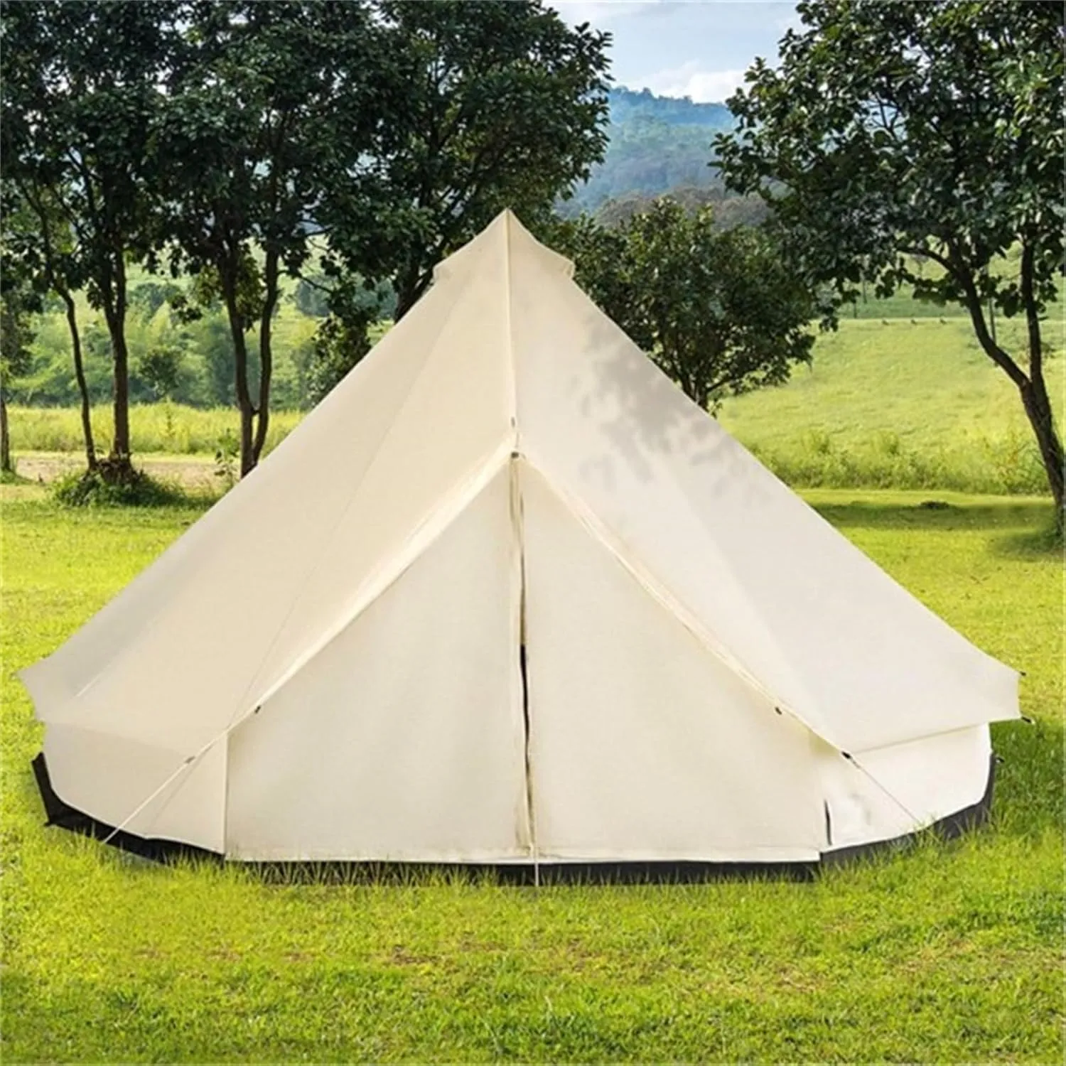 Tent Outdoor Portable Camping Equipment Park Picnic Camping Tent for 4-5 People Tent Outdoor Foldable Tent with 2 Mosquito Nets and Windows for Hiking Mountain Adventure Fishing with Carrying Bag