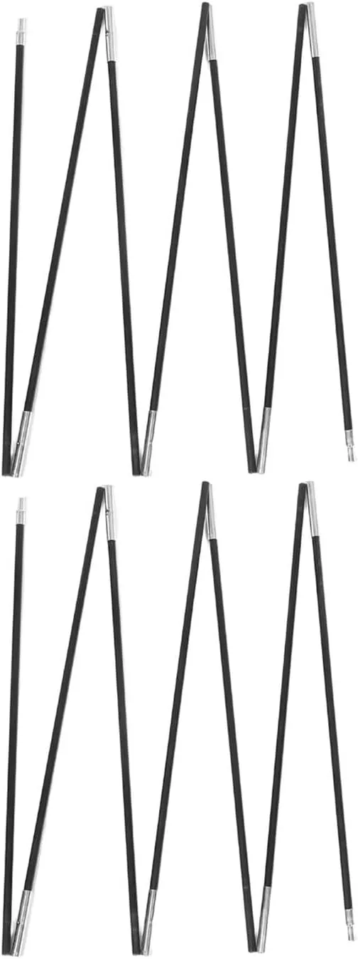Tent Poles 2 Pcs Outdoor Tent Pole Canopy Poles Beach Replacement Black Camping Gear(46.00X4.80X4.80CM)