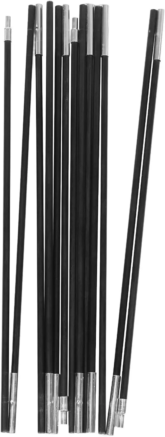 Tent Poles 2 Pcs Outdoor Tent Pole Support Frame Replacement Camping Tarp Poles Beach Canopy Extension for Repair Kit Series(46.00X4.80X4.80CM)