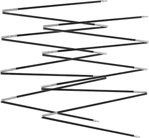 Tent Poles 2 Pcs Outdoor Tent Pole Support Frame Replacement Camping Tarp Poles Beach Canopy Extension for Repair Kit Series(46.00X4.80X4.80CM)