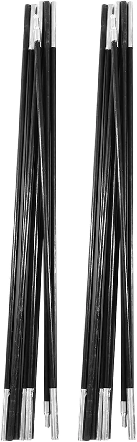 Tent Poles, Tent Pole Repair Kit Replacement Tent Poles Fiberglass Outdoor Support Rods 4.9M Fiberglass Camping Tent Pole Bars for Tarp, Tent, Awning, Camping Frames Kit