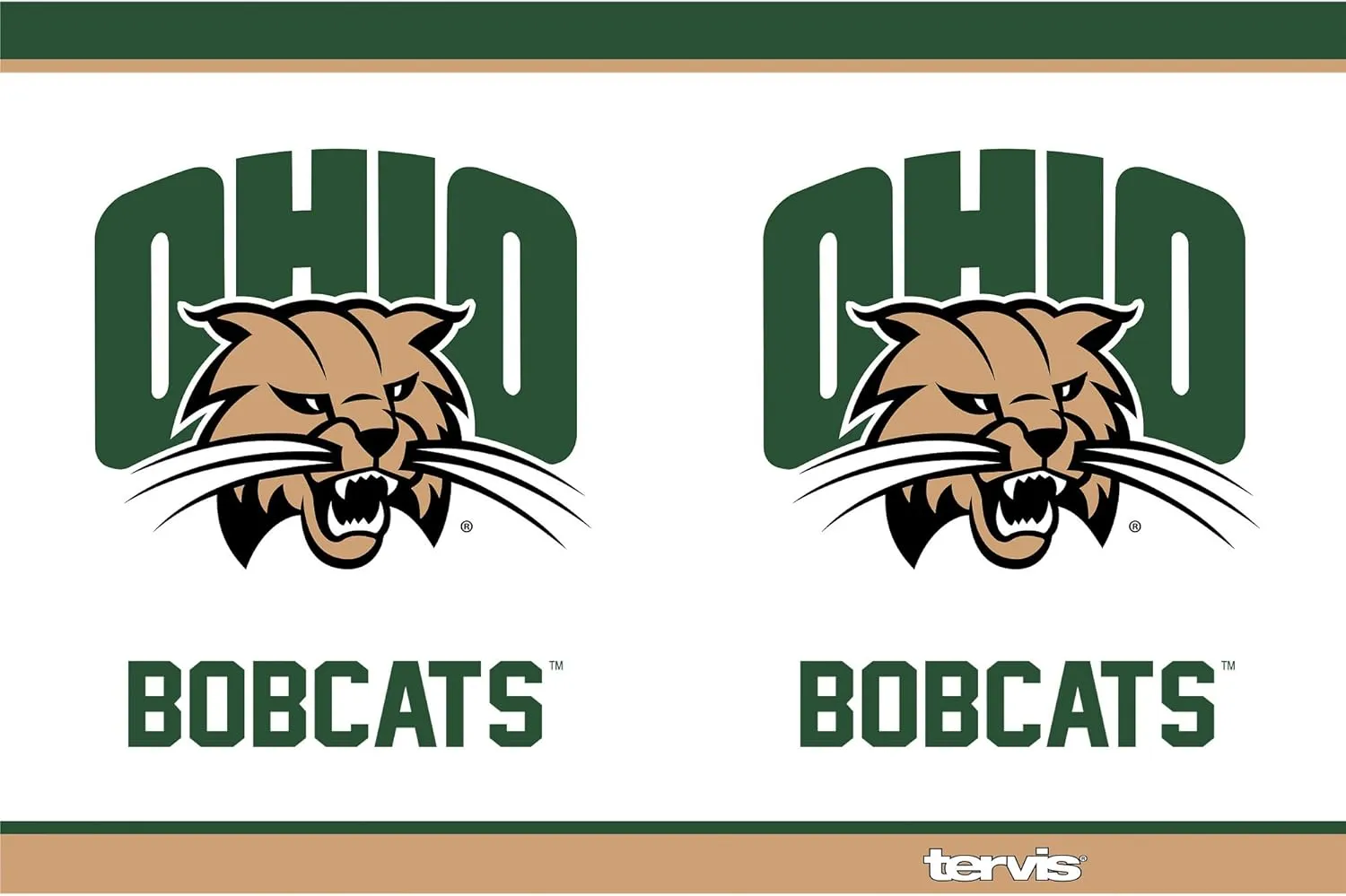 Tervis Triple Walled Ohio University Bobcats Insulated Tumbler Cup Keeps Drinks Cold & Hot, 30oz - Stainless Steel, Tradition