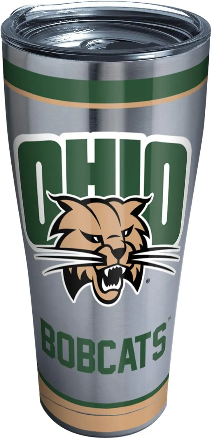 Tervis Triple Walled Ohio University Bobcats Insulated Tumbler Cup Keeps Drinks Cold & Hot, 30oz - Stainless Steel, Tradition