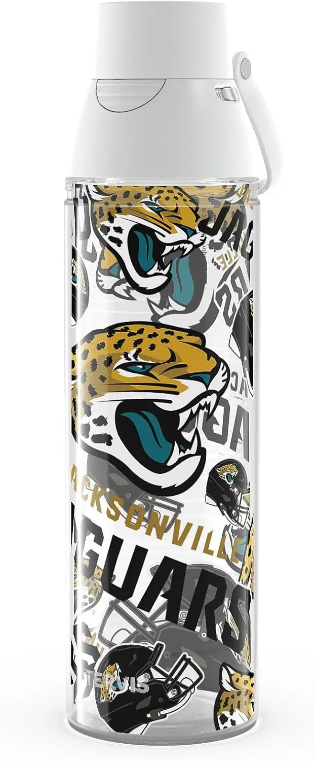 Tervis Venture Lite NFL Jacksonville Jaguars - All Over Made in USA Double Walled Insulated Tumbler Travel Cup Keeps Drinks Cold & Hot, 24oz Water Bottle, Classic