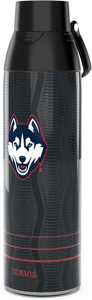 Tervis Venture Water Bottle UConn Huskies - Full Speed Triple Walled Insulated Tumbler Travel Cup Keeps Drinks Cold & Hot, 26oz, Stainless Steel