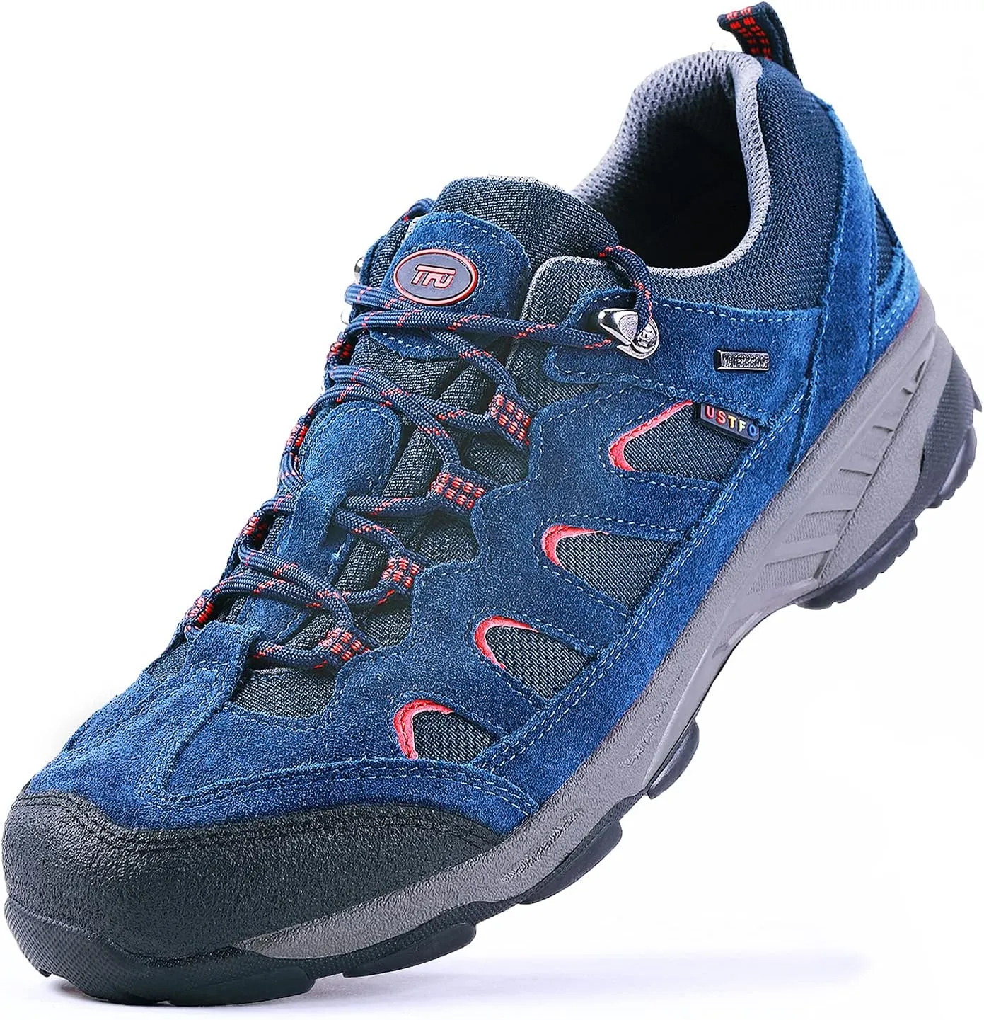 TFO Men’s Breathable Hiking Shoes Lightweight Anti-Slip Support Cushion Soft Lace-up Tear-Resistant for Outdoor Trekking Walking