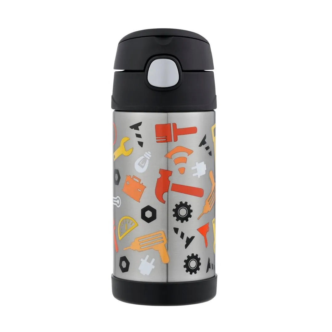 Thermos 355ml Stainless Steel Water Bottle Construction Zone
