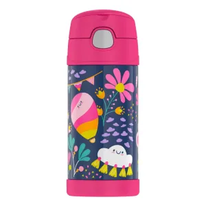Thermos 355ml Stainless Steel Water Bottle Whimsical Clouds