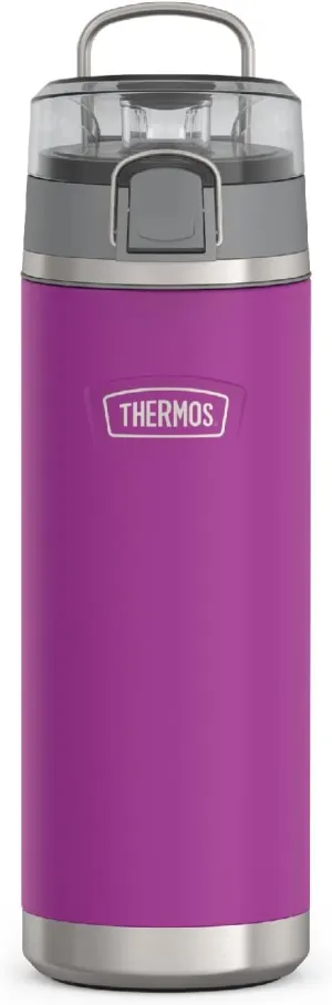THERMOS ICON SERIES, Stainless Steel Water Bottle with Spout - 24 Ounce, Plum - Vacuum Insulated Water Bottle with Lid