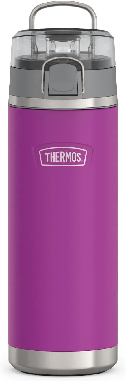 THERMOS ICON SERIES, Stainless Steel Water Bottle with Spout - 24 Ounce, Plum - Vacuum Insulated Water Bottle with Lid
