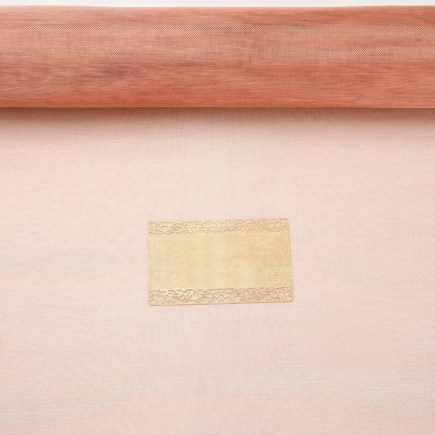 Therwen 12 Inch x 10 ft Copper Mesh Screen 99.9% Pure Copper 40 Mesh Roll Wire Fabric for Grounding Dense Filter Screen Woven Crafts Window Protection