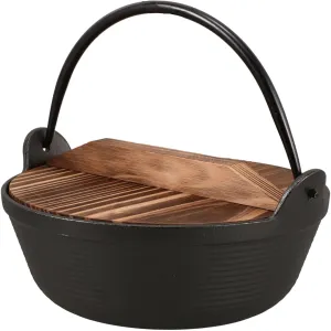 Thick Iron Construction Cast Iron Saucepan Japanese Pot Camping Cooking Gear