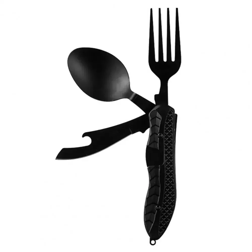 Three-in-One Multi-Tool Folding Knife Spoon Fork for Camping
