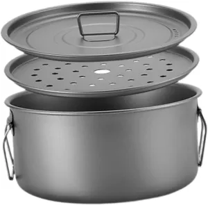 Titanium Mug Camp Cooking Pot Camping Pot with Lid Portable Cooking Equipment for Home Outdoor