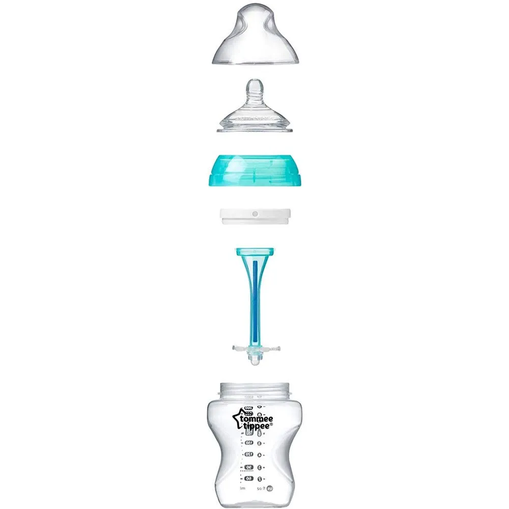 Tommee Tippee Anti-Colic Baby Bottles, Slow Flow Breast-Like Nipple and Unique Anti-Colic Venting System (9oz, 3 Count)