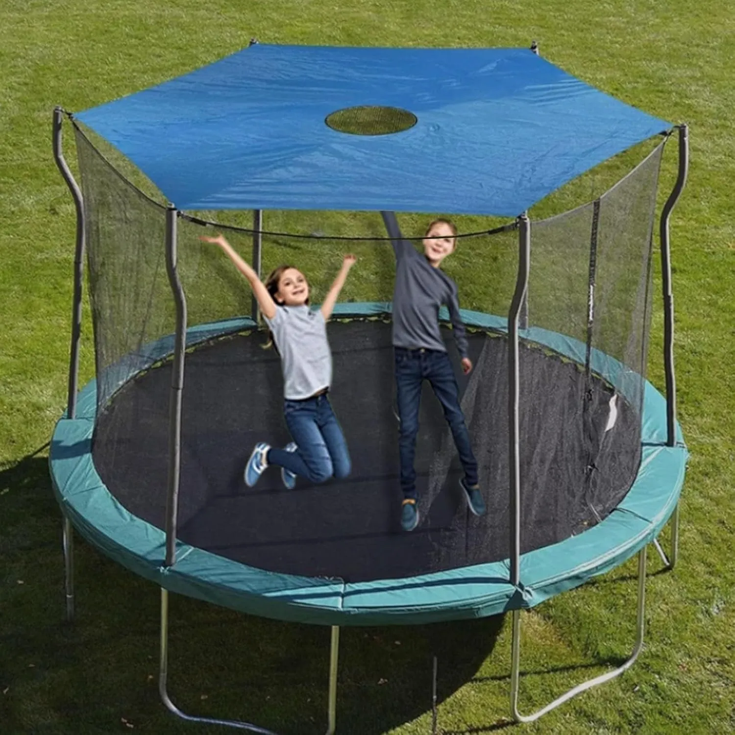 Trampoline Shade Cover, 6ft 8ft 10ft 12ft 14ft Trampoline Tent, Round Outdoor Trampolines Sunshade Accessories, Easy to Install Trampoline Cover(8FT-6)