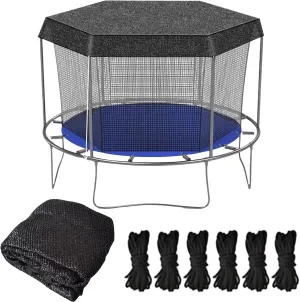 Trampoline Shade Cover, 6ft 8ft 10ft 12ft 14ft Trampoline Top Shade Cover, Sun Shades Covers for Trampolines, UV & Leaves Resistant Trampolines Canopy, for Backyard Playground