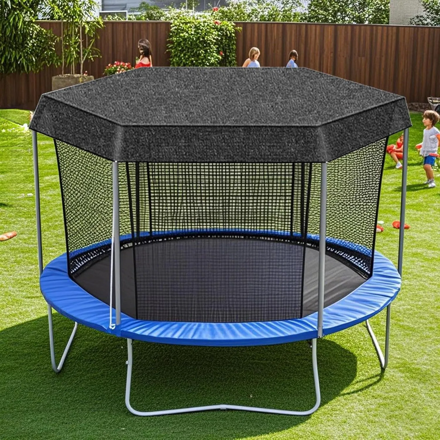 Trampoline Shade Cover, 6ft 8ft 10ft 12ft 14ft Trampoline Top Shade Cover, Sun Shades Covers for Trampolines, UV & Leaves Resistant Trampolines Canopy, for Backyard Playground