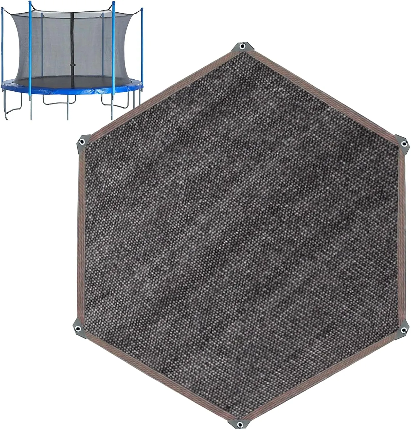 Trampoline Shade Cover, Outdoor Sunshade Tent Top Cover, 6ft 8ft 10ft 12ft 14ft Trampoline Canopy Sun Protection for Backyard Playground Garden