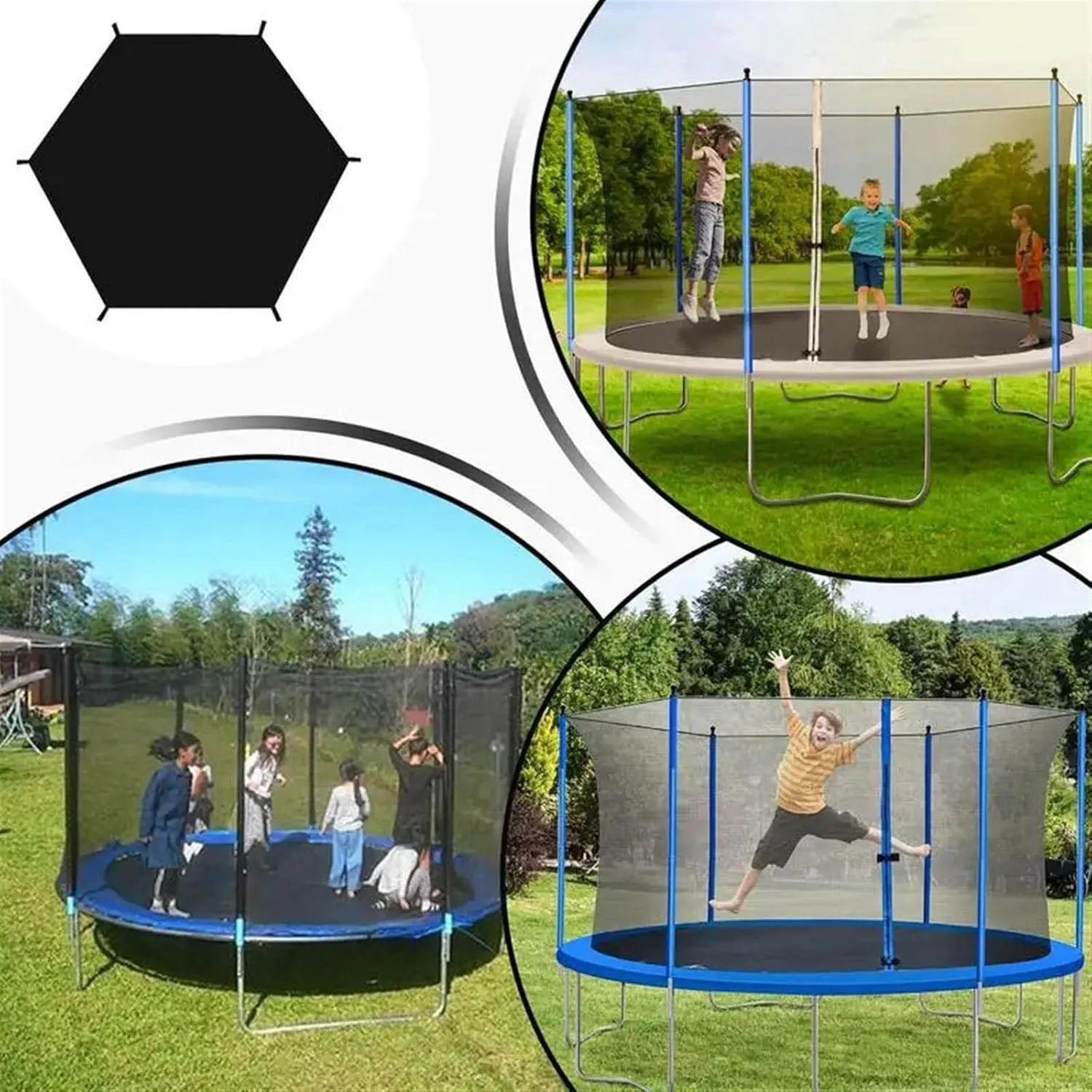 Trampoline Tent Trampoline Canopy UV Resistant Trampoline Tent Anti-UV Trampoline Top Cover Waterproof Sunshade for Outdoor Backyard Playground for Outdoor