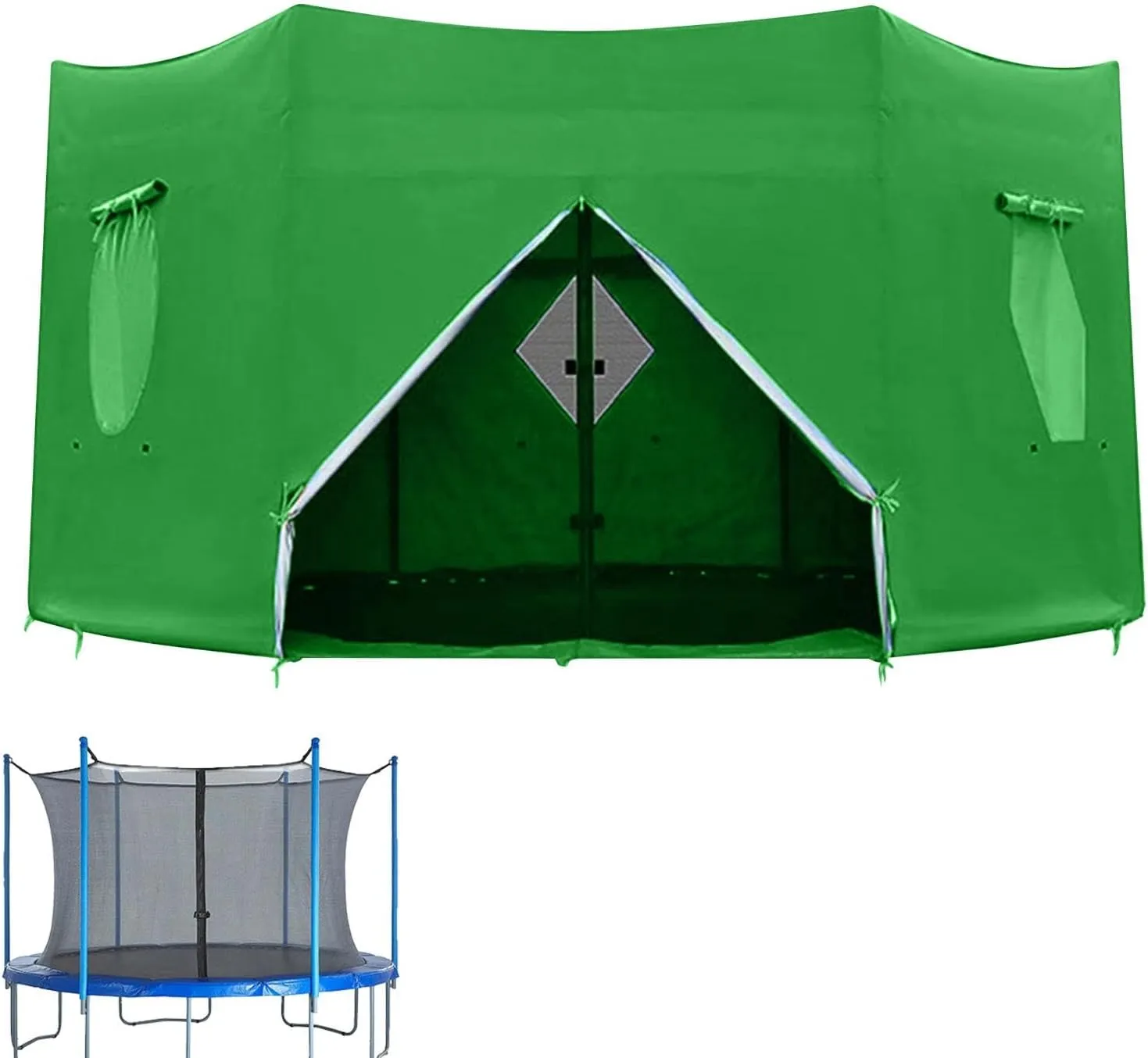 Trampoline Top Cover - Anti-UV Trampoline Protection Awning Trampoline Sunshad | Multipurpose Trampoline Canopy Trampoline Sun Cover for 6 Poles Trampoline