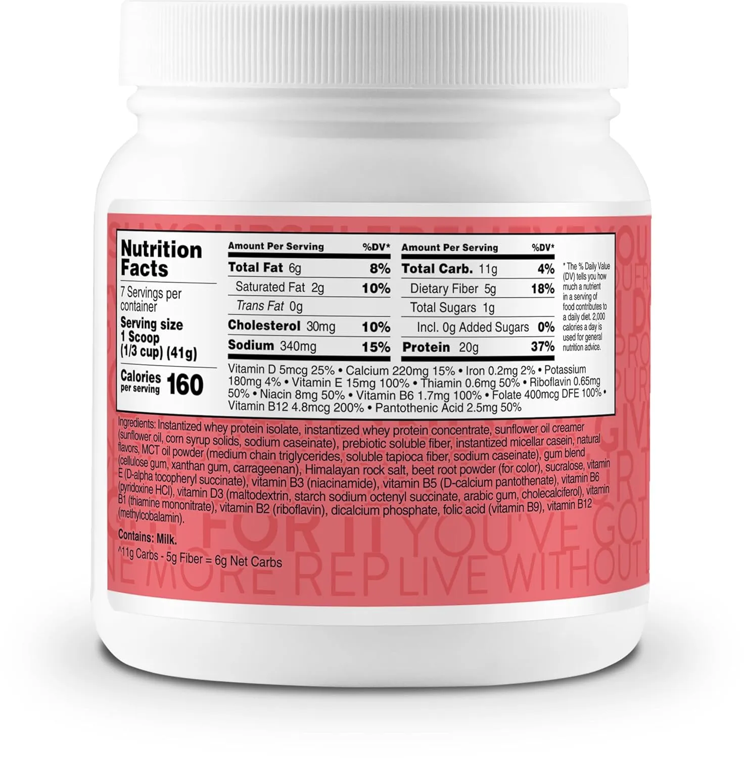 TransformHQ Meal Replacement Shake Powder 7 Servings (Strawberry & Cream) - Gluten Free, Non-GMO