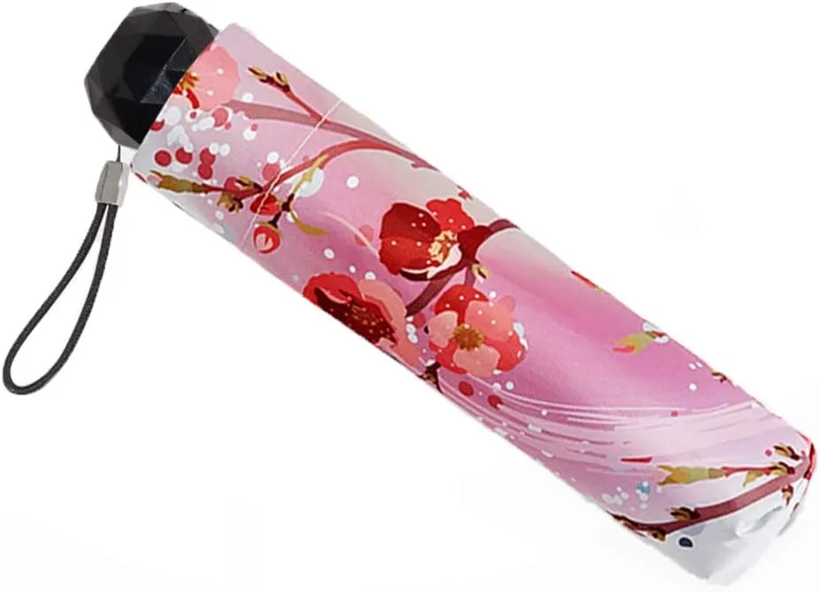 Travel Compact Art Umbrella Foldable Windproof UV Protection Sun Rain Umbrella for Women