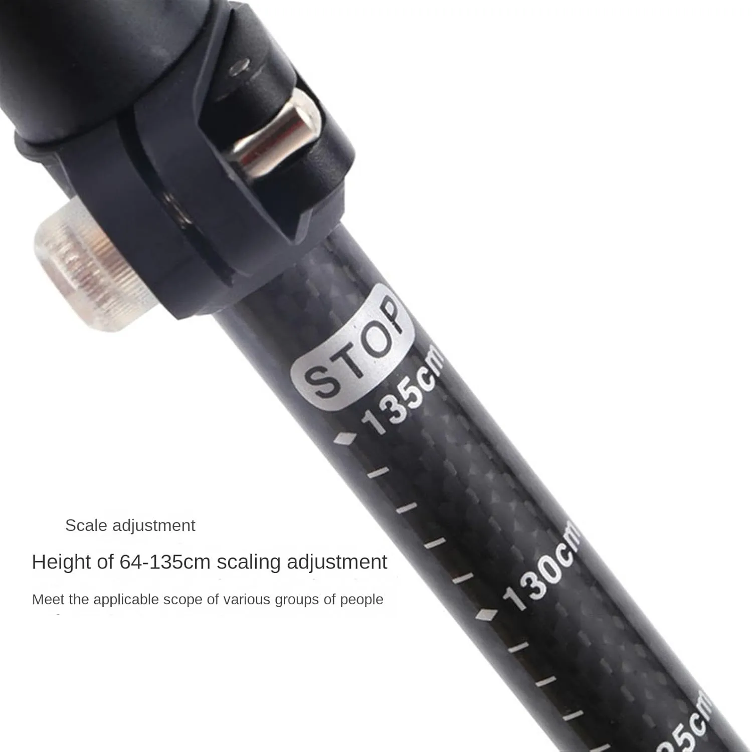 Travel Trekking Pole Lightweight Hiking Poles Walking Sticks Foldable Carbon Fiber with Quick Flip Lock for Camping Outdoor Activities