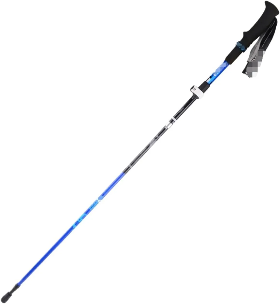 Travel Trekking Pole Outdoor Carbon Fiber Trekking Poles Walking Climbing Poles Telescopic Foldable Sticks Outdoor Activities(Blue)