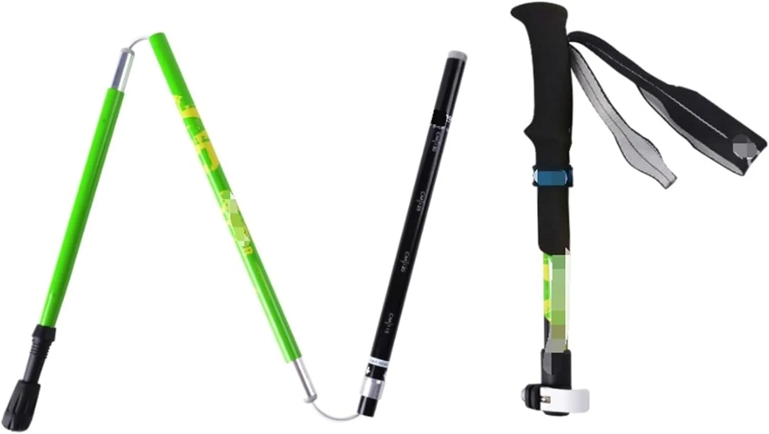 Travel Trekking Pole Outdoor Carbon Fiber Trekking Poles Walking Climbing Poles Telescopic Foldable Sticks Outdoor Activities(Blue)