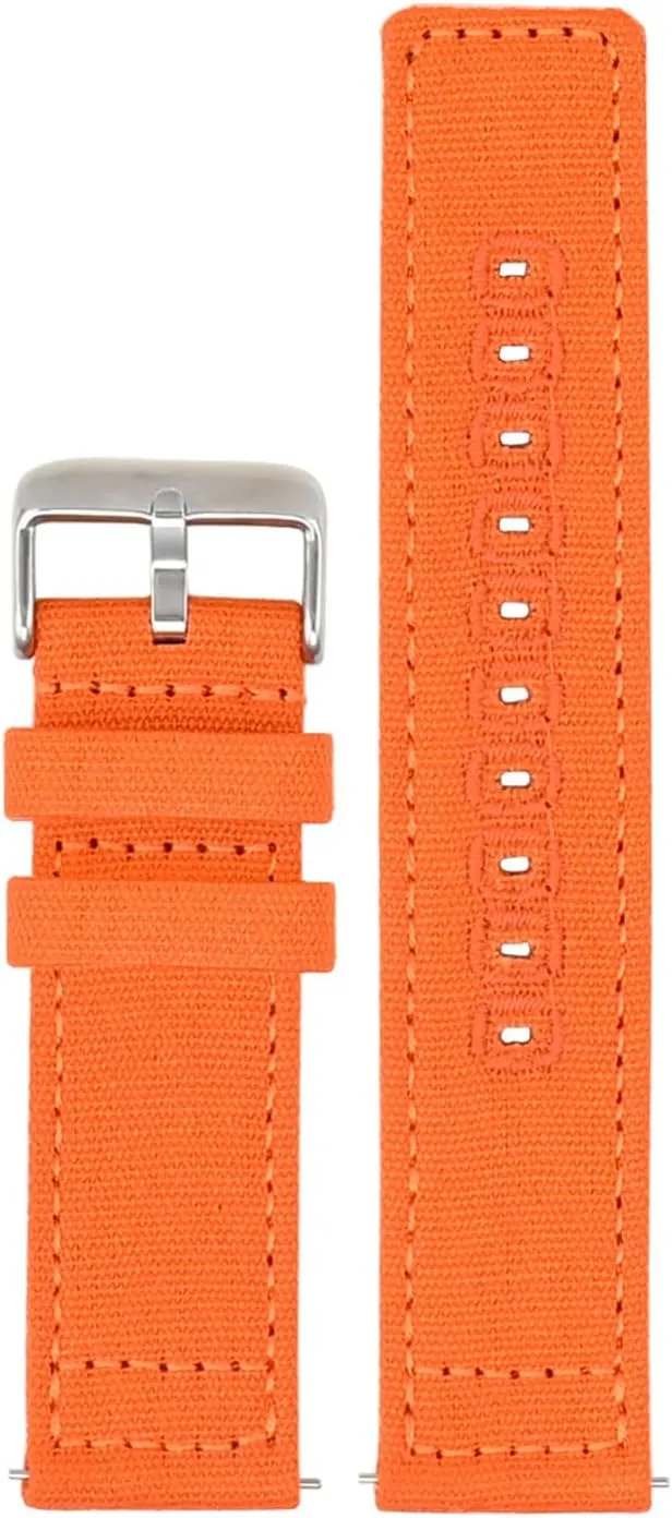ULLCHRO Canvas Watch Band Straps - Quick Release - Replacement Bands for Men Women - Wristbands Bracelet for Watch - Choice of 18mm 19mm 20mm 22mm 24mm