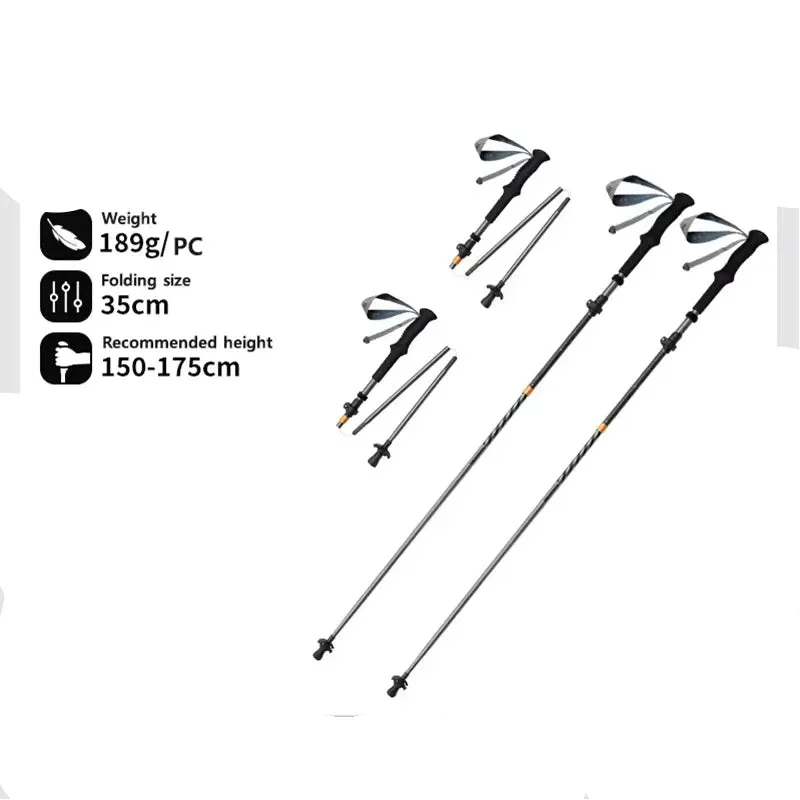 Ultralight & Foldable Trekking Poles For Comfortable Hiking & Trekking
