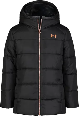 Under Armour Girls' Quilted Puffer Jacket, Front Pockets & Hooded Back, Mid-Weight & Water Repellent
