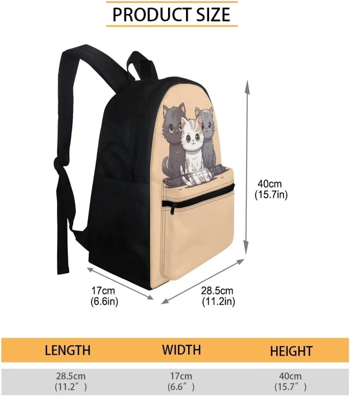 Upetstory Kawaii Cat Backpack for Girls with Lunch Box 3-5 6-8 10-12 Toddler School Bag for School Kindergarten Bookbag Pencil Case Water Bottle Sleeve Elementary Preschool Daypack 4pcs/set