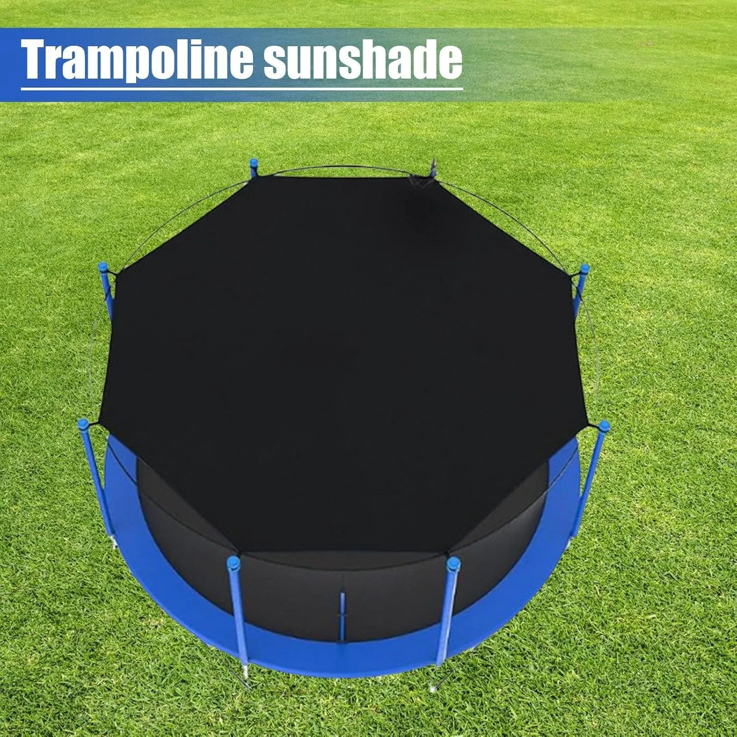 UV Protection Trampoline Canopy – Waterproof Tent Cover with Mesh Ventilation for Round Trampolines | Sunproof Shade Top, Oxford Fabric Shelter, Outdoor Play Accessory, Suitable for Backyard Fun