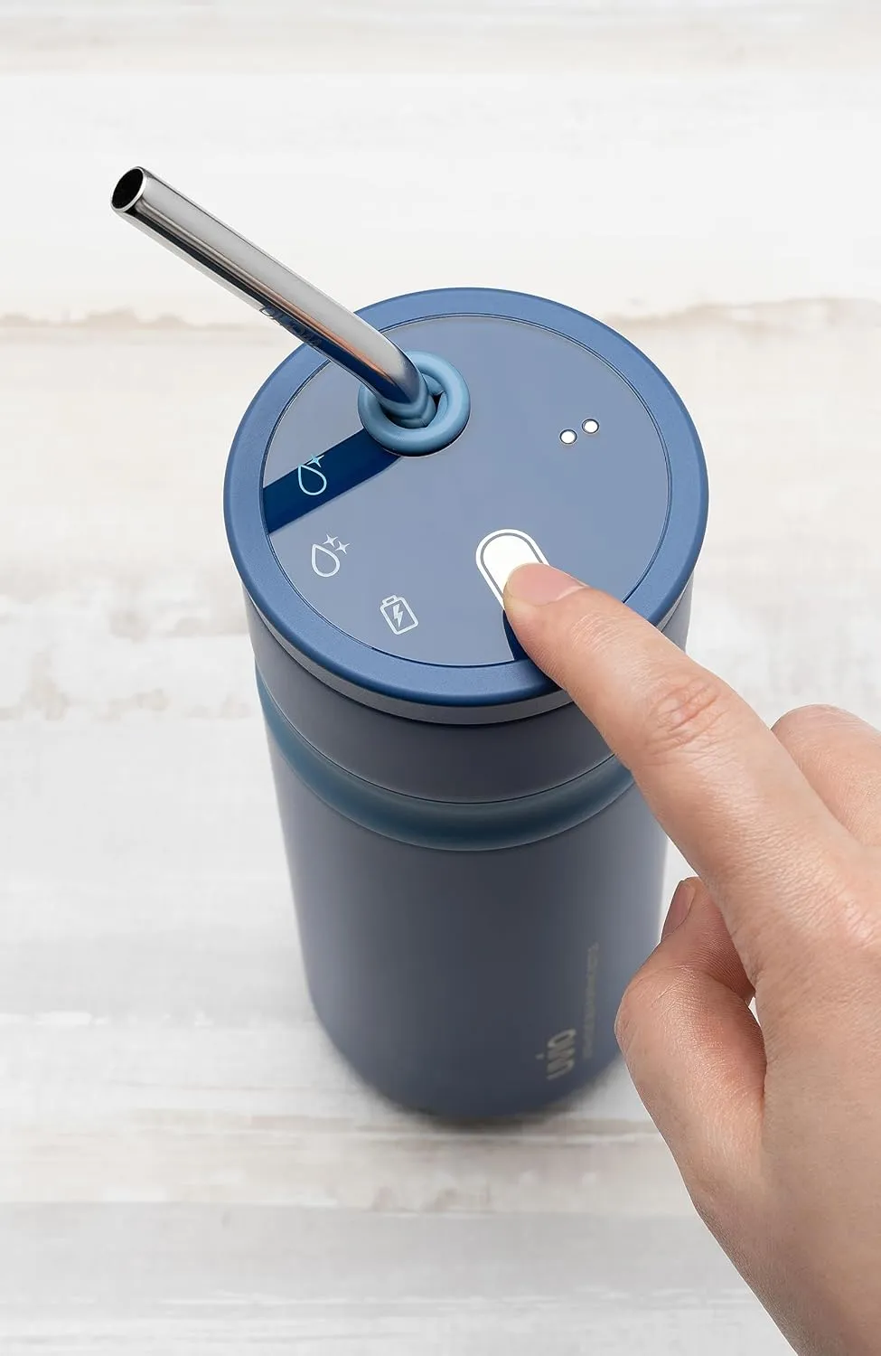 Uvio Straw Bottle (Picasso Blue)
