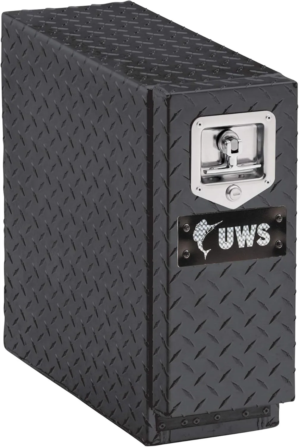 UWS EC20052 22-Inch Gloss Black Heavy-Wall Aluminum Truck Bed Tool Box with 5 Drawers