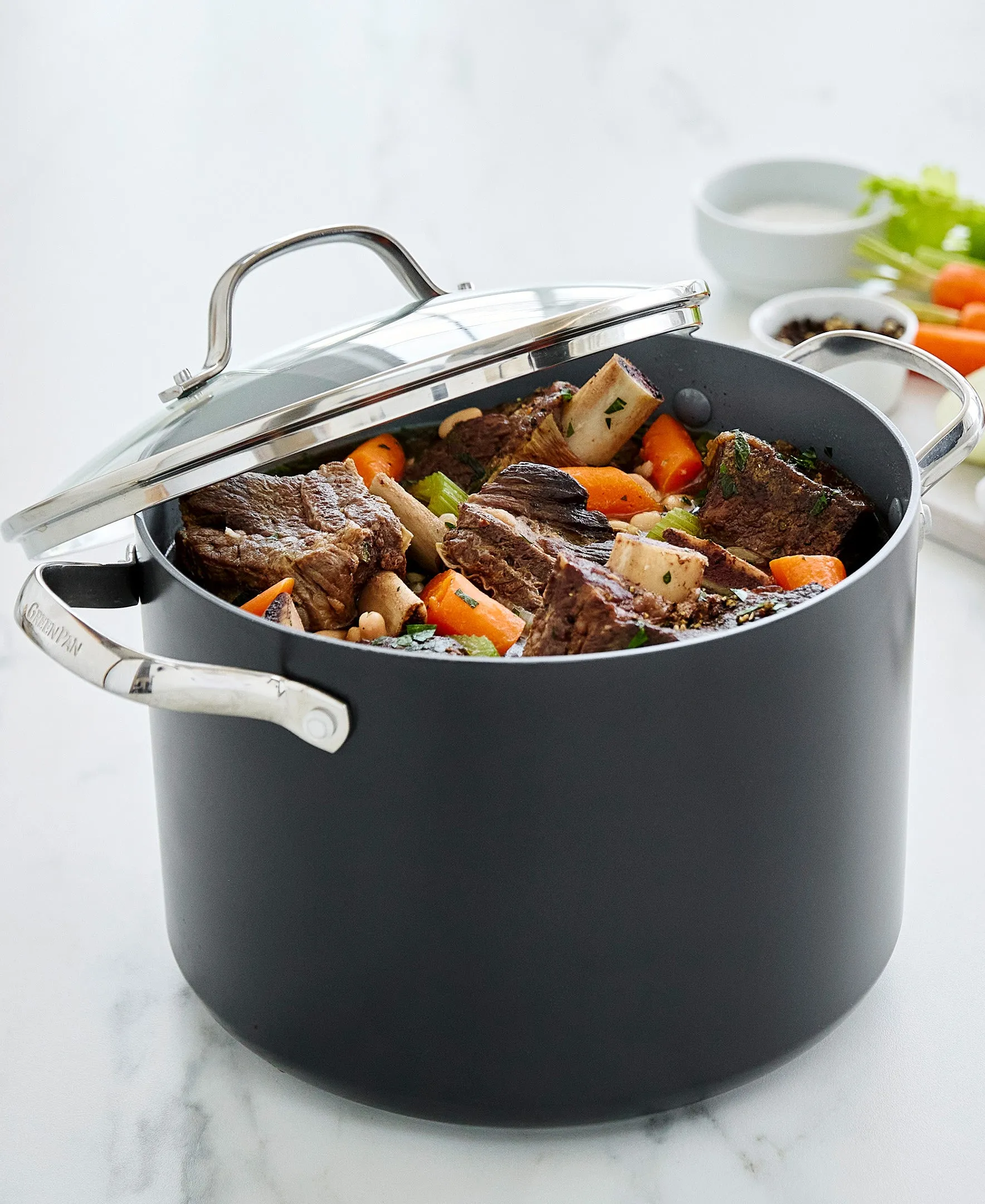 Valencia Pro Nonstick, Ceramic Stockpot with Lid, 8qt