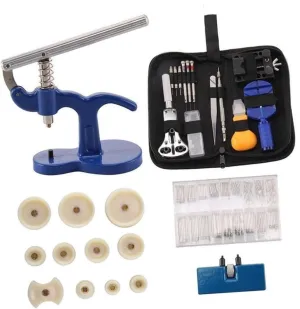 VALICLUD 409pcs Watch Repair Tool Kit Multifunctional Watch Opener and Remover Spring Bar Remover for Strap Antimagnetic Screwdrivers Tweezers Portable Carrying Case Included Random Color