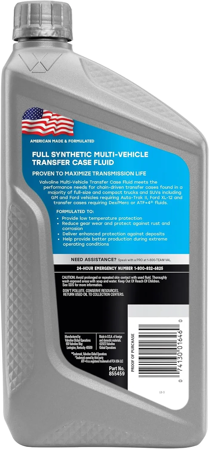 Valvoline Multi-Vehicle Conventional Transfer Case Fluid 1 QT