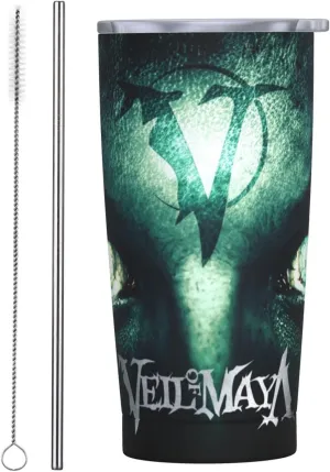 Veil Of Musics Maya Stainless Steel Insulated Car Sippy Cup With Lid Travel Mug for Cold Hot 20 oz