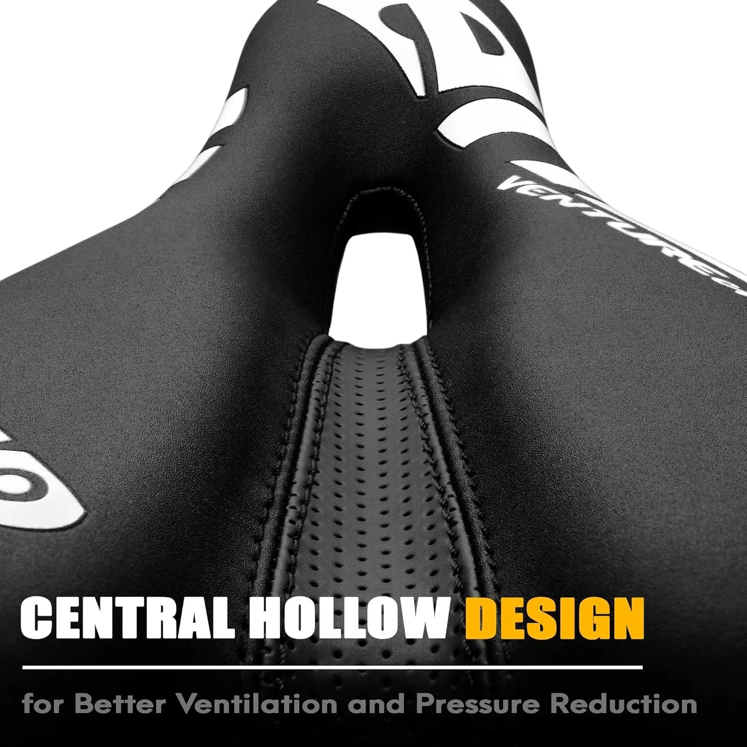 Venzo Comfortable Saddle Bike Seat | Soft & Durable Bicycle Seat for MTB, Road, Exercise, Trekking, Folding, Hybrid & Cruiser Bikes | Breathable & Ergonomic Design Bike Saddle for Lower Resistance