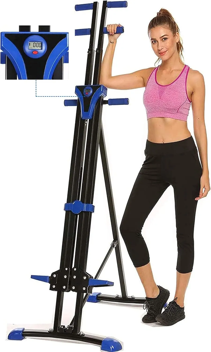 Vertical Climber Exercise Machine, Upgraded Folding Stair Climber Machine with 5-Level Resistance Training, 350LB Home Gym Climbing Stepper for Full Body Workout