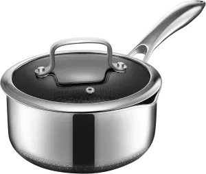 Vinchef Nonstick Saucepan with Lid, 2.4 Quarts Stock Pot Sauce Pan, Multipurpose Sauce Pots Kitchen Cooking Pot Skillet, Induction Ready, Compatible with All Cooktops